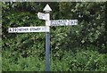 Old Direction Sign - Signpost on the A39, opposite lane to Over Stowey