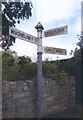 ST4024 : Old Direction Sign - Signpost by Church Street, Drayton by Milestone Society