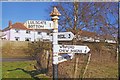 Old Direction Sign - Signpost by Long Cross, Winford parish