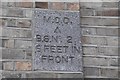 Old Boundary Marker on barracks wall, Rampart Street