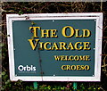 Old Vicarage name sign, Marshfield