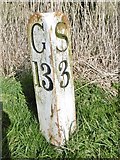 SO7003 : Old milemarker by the Gloucester & Sharpness Canal, Hamfallow parish by Milestone Society
