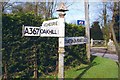 Direction Sign - Signpost on the A367 Bath Road