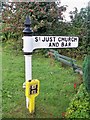 Old Direction Sign - Signpost by the A3078, St Just in Roseland