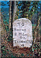 Old Milestone by the A40, east of Sennybridge