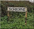 SU5730 : Old Village Signpost northeast of Tichborne by Milestone Society