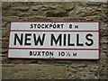 SJ9985 : Village Signpost at New Mills Heritage and Information Centre by M Rayner