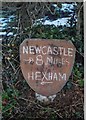 NZ1266 : Old Milepost by the B6528, Houghton, Heddon-on-the-Wall by IA Davison