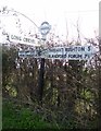 Direction Sign - Signpost at Manswood, Moor Crichel parish