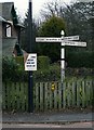 Direction Sign - Signpost by the A585, Station Road, Singleton