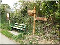 Direction Sign - Signpost by junction in Callestick