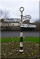 Direction Sign - Signpost  by the A35, Barrack Road, Christchurch