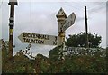 Direction Sign - Signpost on the crossroads at Broadway Pound