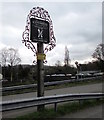 Junction 28 restaurant name sign, Bassaleg