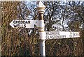 Direction Sign - Signpost by the B3151, Lower New Road, Cheddar