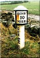 SK0452 : Old Milepost by the A523, Lower Berkhamsytch, Ipstones parish by J Higgins