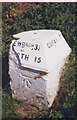 Old Milestone by the A913, east of Blinkbonny, Abdie parish