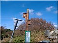 Direction Sign - Signpost in Grumbla, Sancreed parish