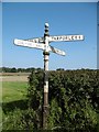 Direction Sign - Signpost by Utkinton Lane, south of Utkinton