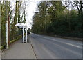 Bus stop and shelter on Main Road (A6102). Wharncliffe Side