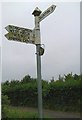 Direction Sign - Signpost by junction in Badger Street