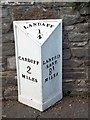 Old Milepost by the A4119, Cardiff Road, Llandaff