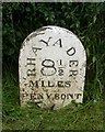 Old Milestone by the A44 near Pen-y-Bont station