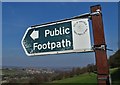 Footpath sign by Coppice Road