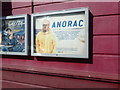 Poster advertising "Anorac" at Tywyn Cinema