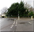 Junction of three roads in the Lowlands area of Cwmbran