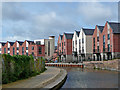 New canalside apartments near Hanley, Stoke-on-Trent