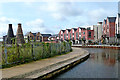 New housing by the Caldon Canal near Hanley