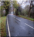 Towards a bend in Rhigos Road beyond Treherbert