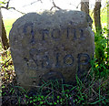 Old milestone near Yewtree Cottage