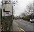 Directions sign on the approach to Pontypridd town centre