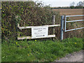 Sign at entrance to Panworth Hall Farm