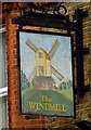 Sign for the Windmill public house, Acton, London W3