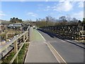 NY4624 : Temporary bridge over the River Eamont by Oliver Dixon