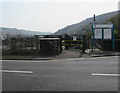 Entrance to Tir-Phil railway station platform 1