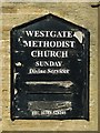 Noticeboard on Westgate Methodist Church