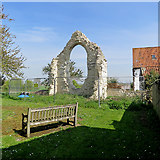 TL5666 : Reach: remains of the mediaeval church by John Sutton