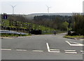 Wind farm access road near Llechryd