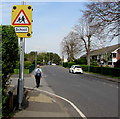 Warning sign - School, Link Road, Newbury