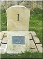 Canal Milemarker by the Chesterfield Canal, north of Tapton Lock