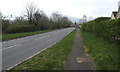 Pavement alongside the A470, Libanus, Powys