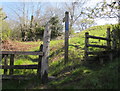 Steep public footpath in Bwlch, Powys