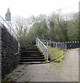 Steps up to Caerphilly Road, Rhiwderin