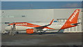 SJ4382 : EasyJet G-EZRX at Liverpool Airport Stand 1 by Richard Cooke