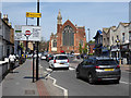 Road junction and church, Thornton Heath
