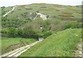 SZ3985 : The Tennyson Trail over Brook Down by Paul Coueslant